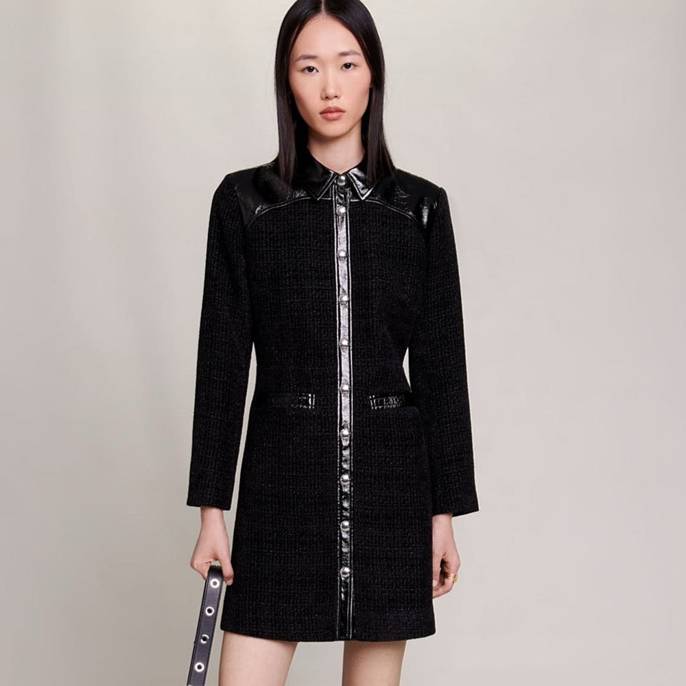 Maje Resun Tweed mini dress. Sz 42 (us 8). New with tags.